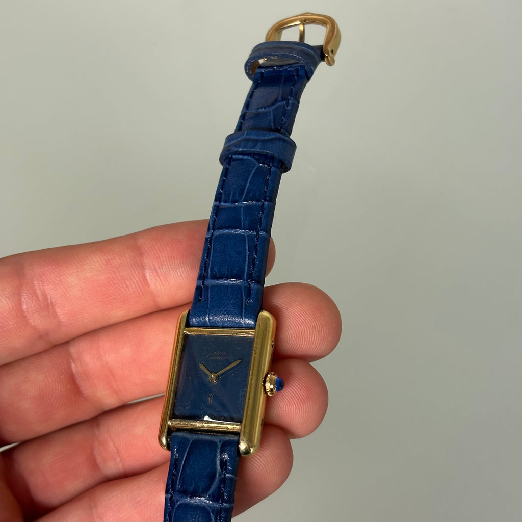 Cartier Tank PM Lapis lacquer with buckle