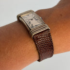 Barthelay Silver Wristwatch – Rectangular Case, Vintage Model
