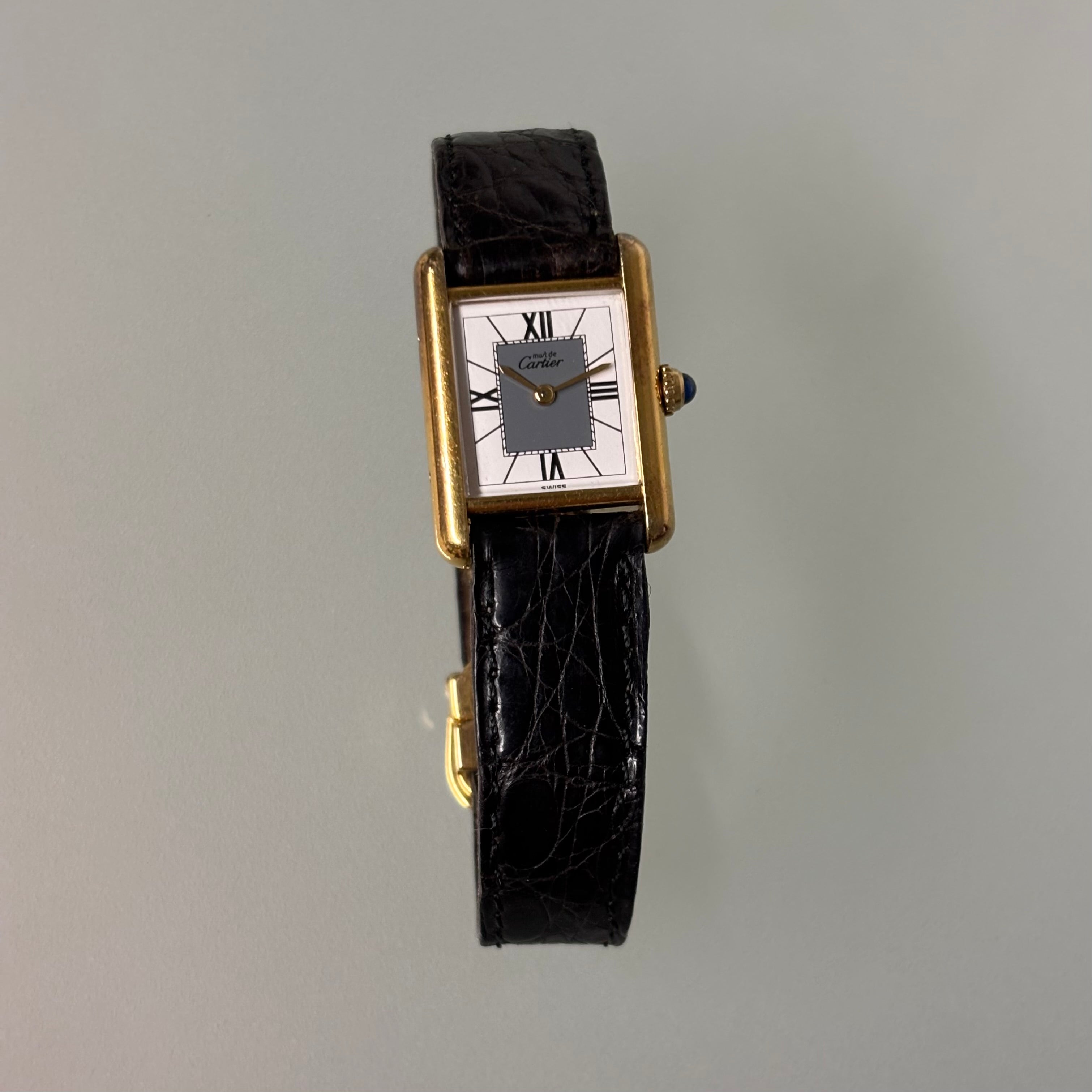 Cartier Tank PM with original box, strap & clasp