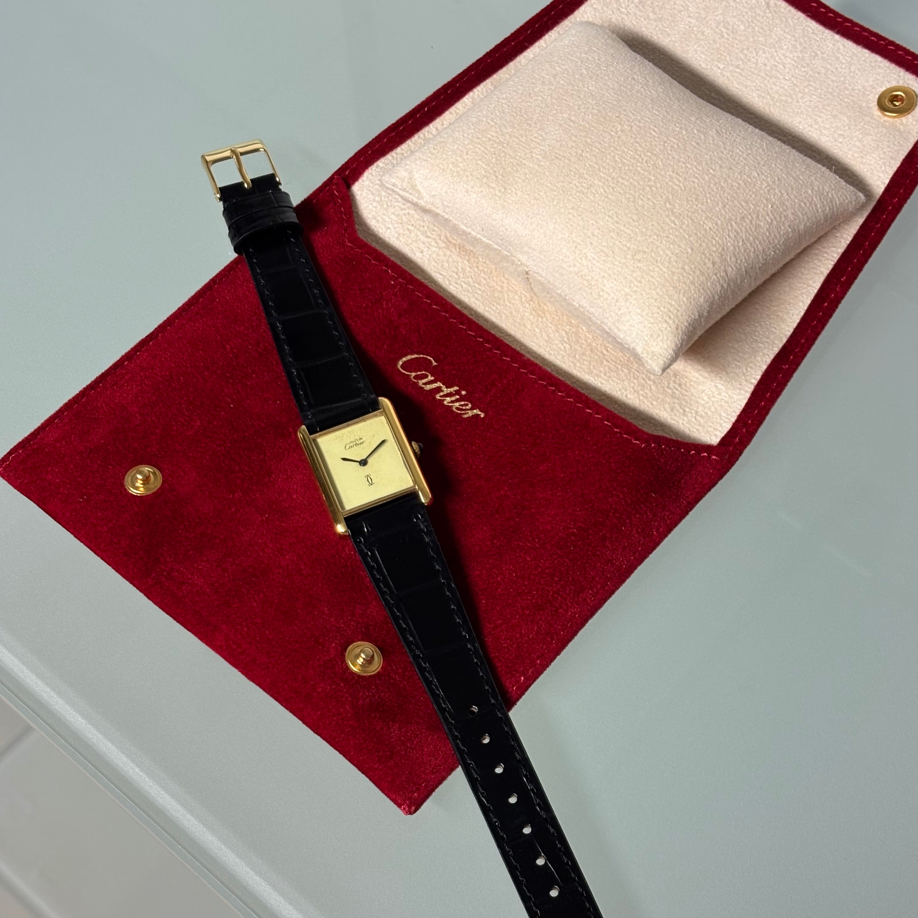 Must de Cartier Lemon dial GM hand wound