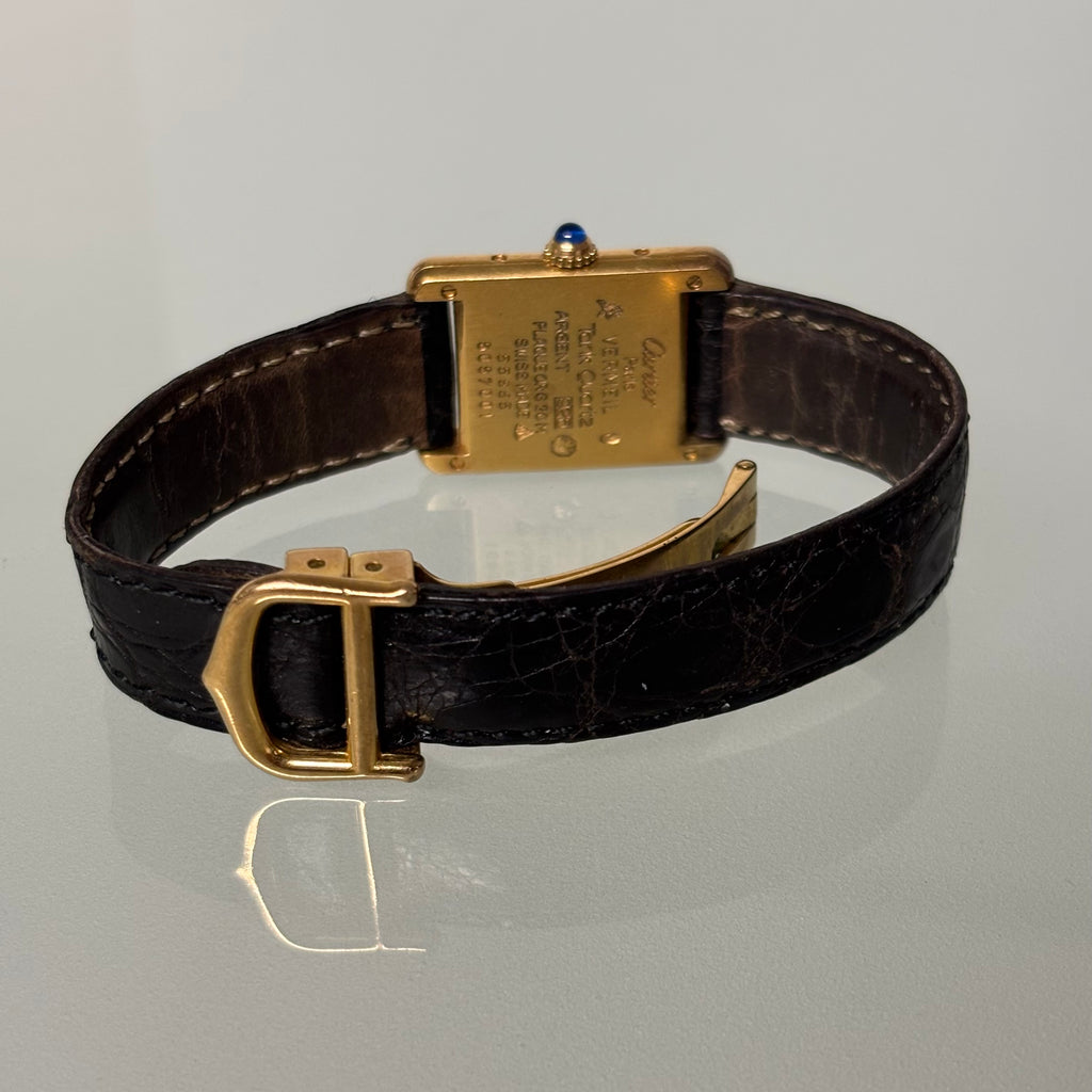 Cartier Tank PM with original box, strap & clasp
