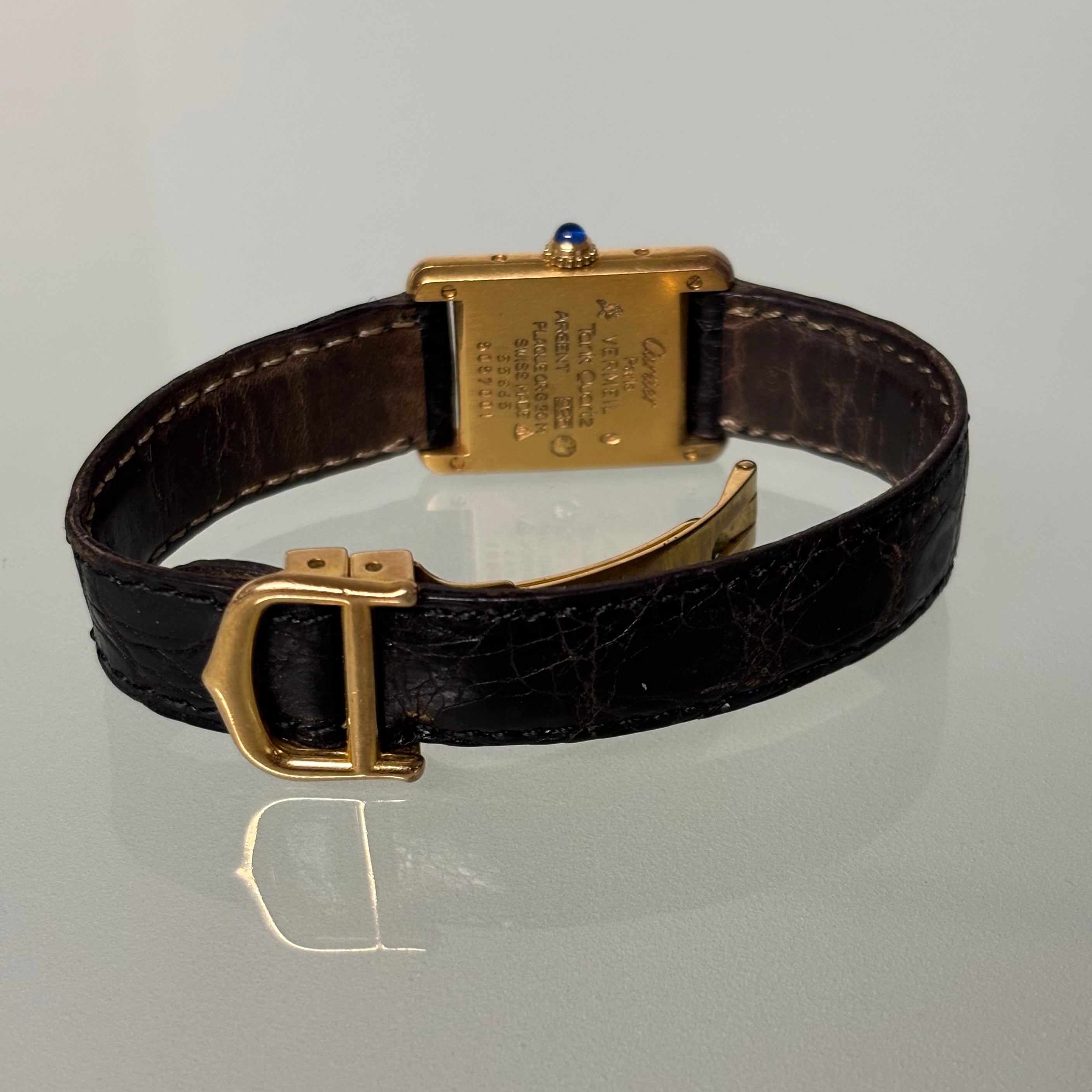 Cartier Tank PM with original box, strap & clasp