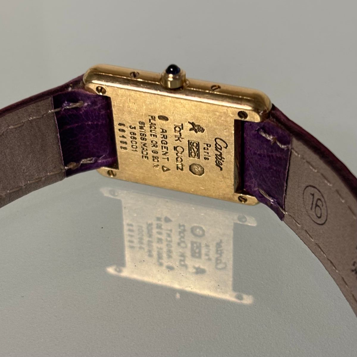 Cartier Tank Champagne PM with original buckle
