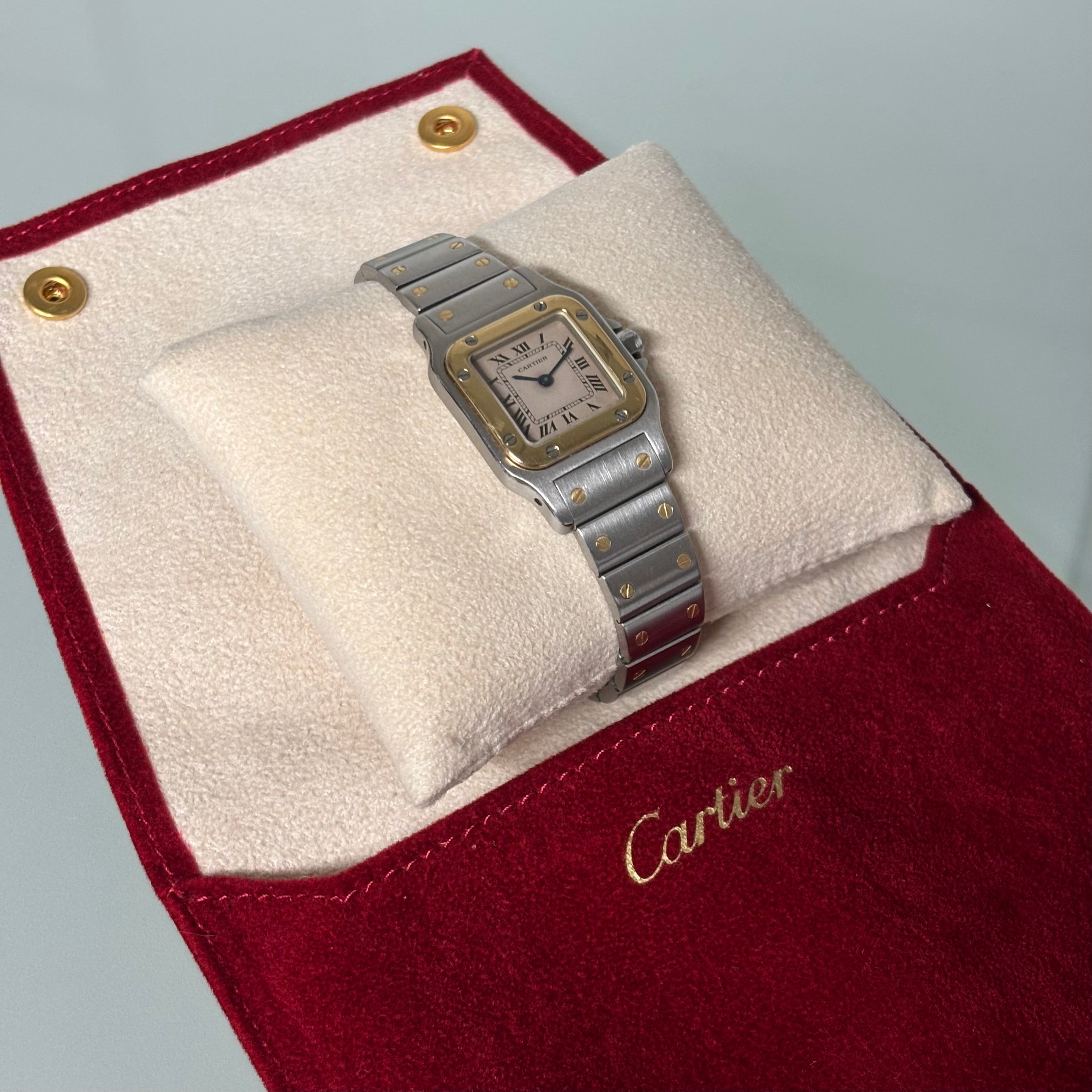 Cartier santos Galbée patina dial