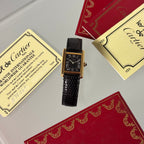 Cartier Tank PM Black/White dial FULL SET