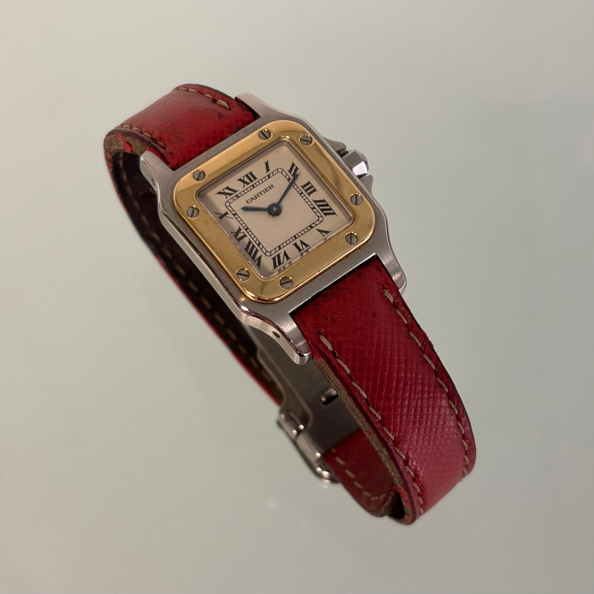 Cartier Santos Galbée PM with original strap & clasp