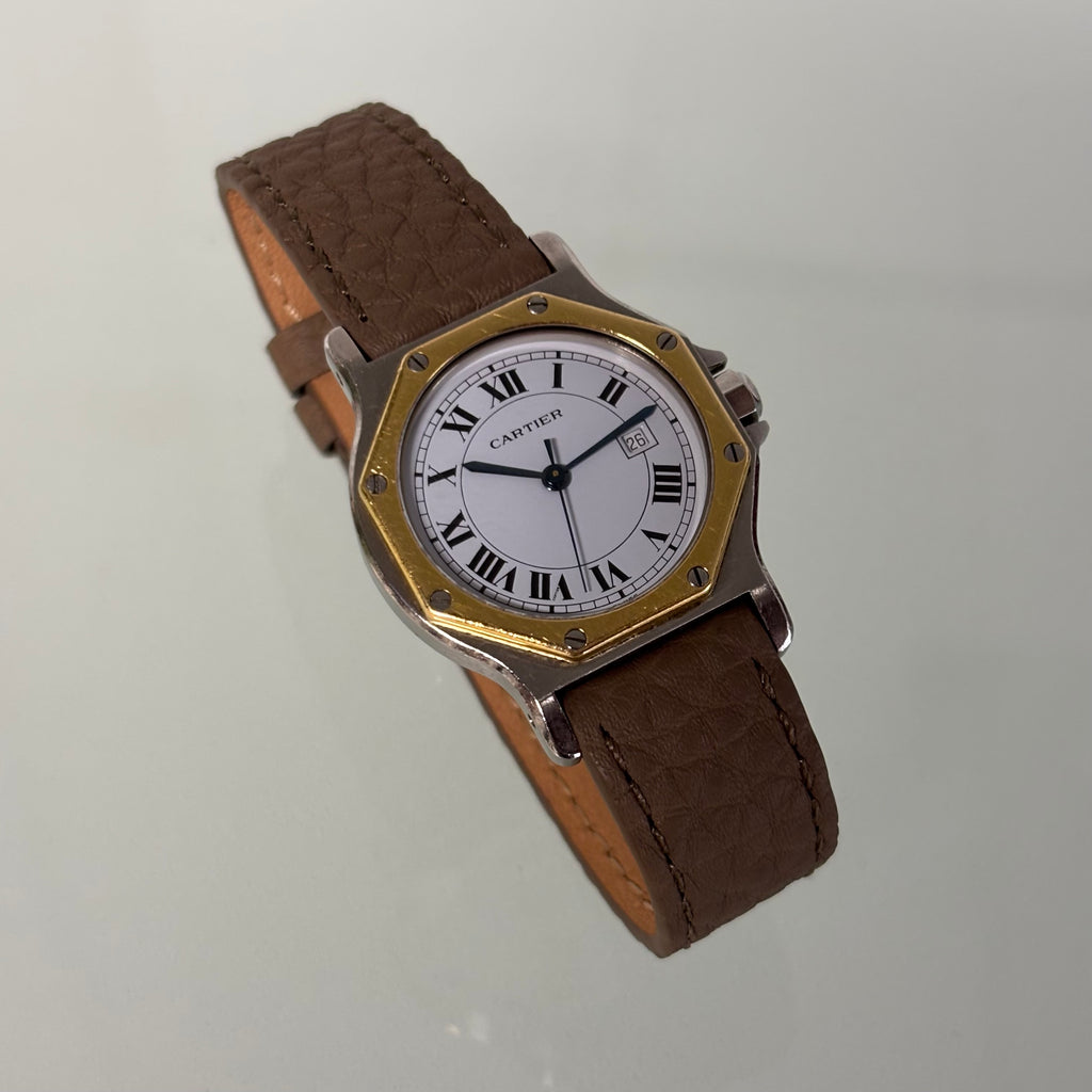 Cartier Santos Octagon Automatic GM Gold/Steel