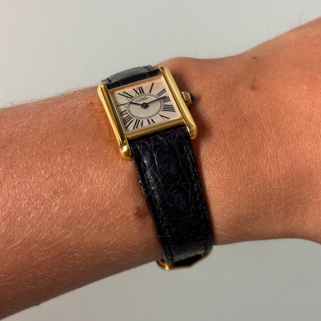 Cartier tank PM Opaline dial quartz