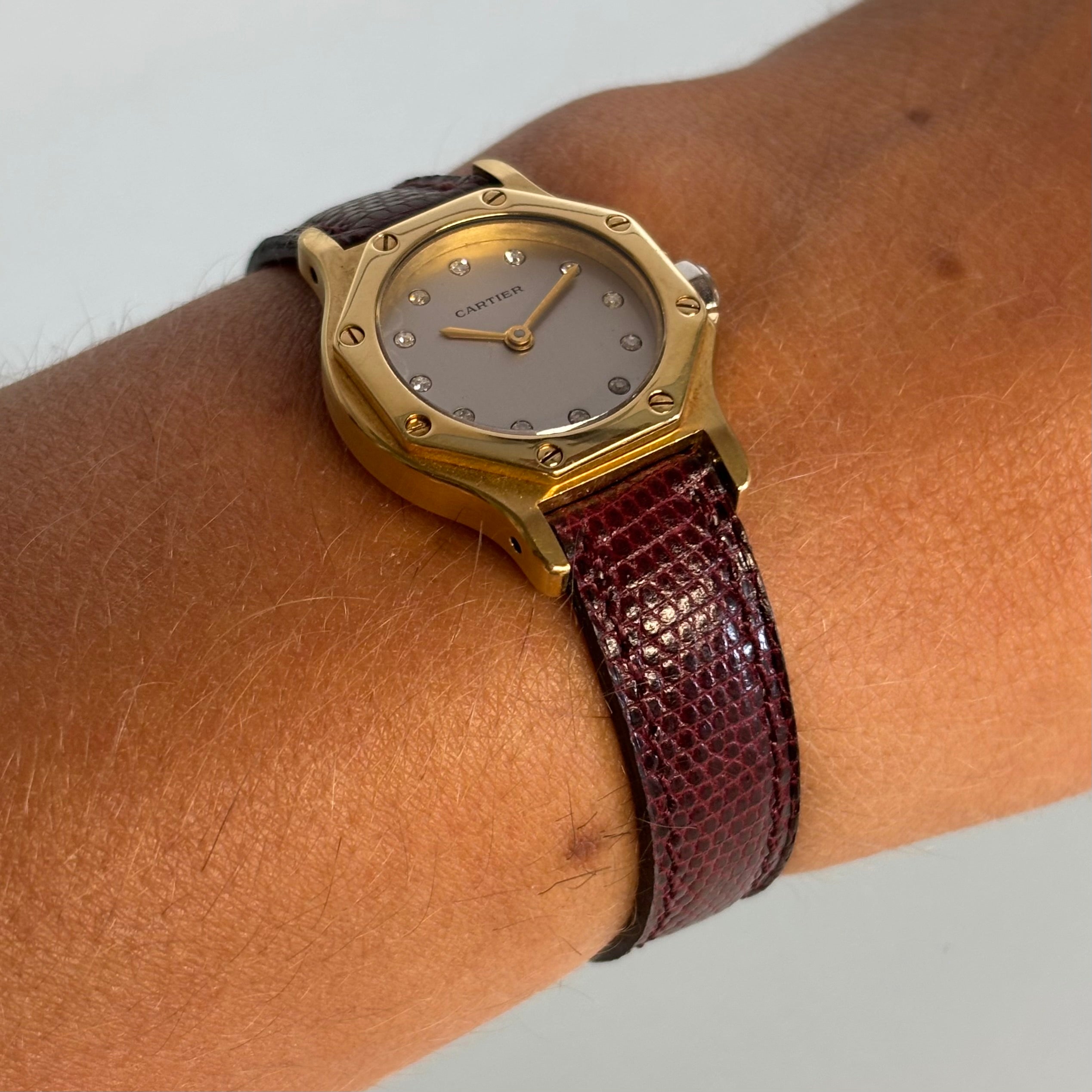 Cartier 18k Santos Octagon PM