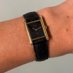 Cartier Tank PM Black dial with buckle