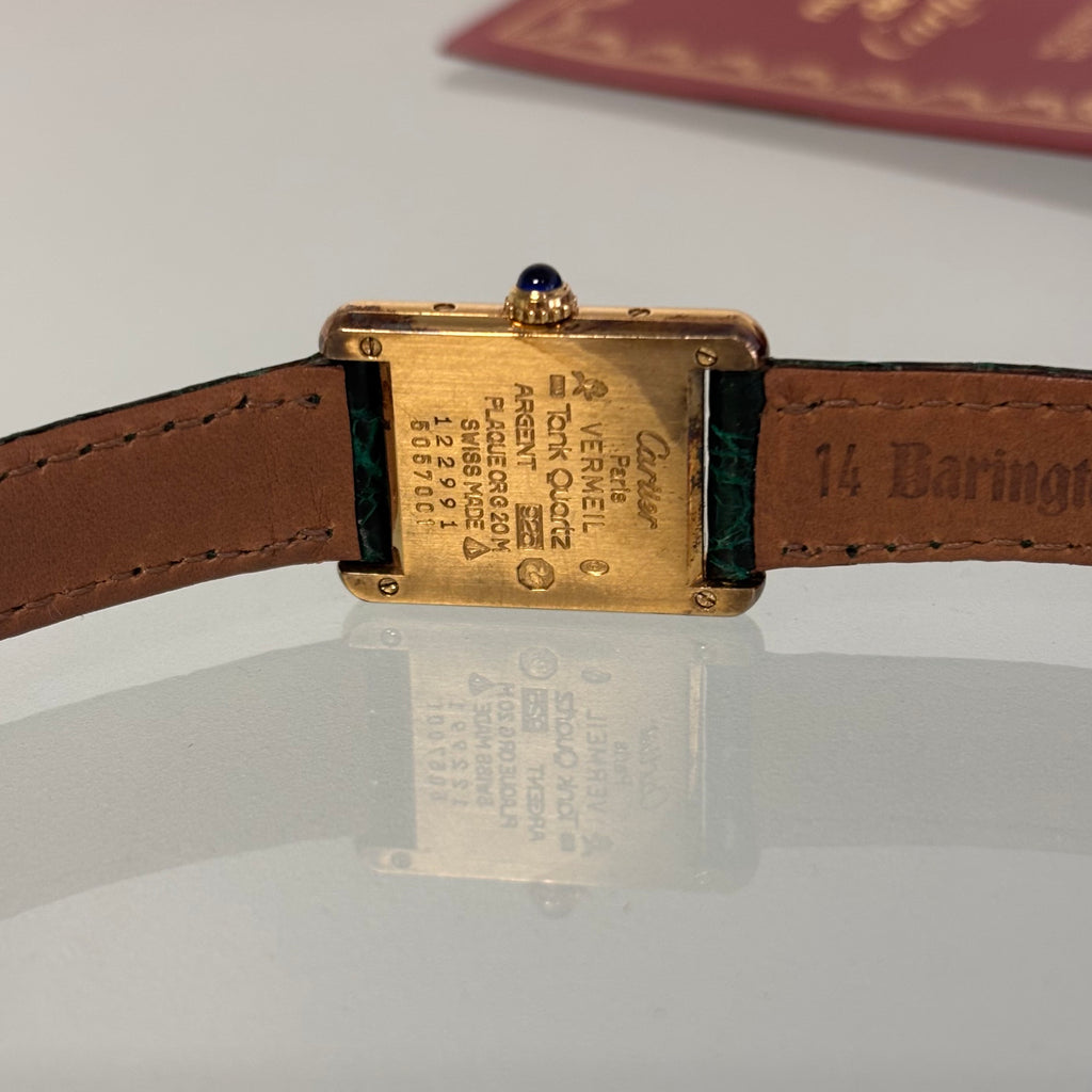 Cartier Tank PM Champagne dial with box & booklets