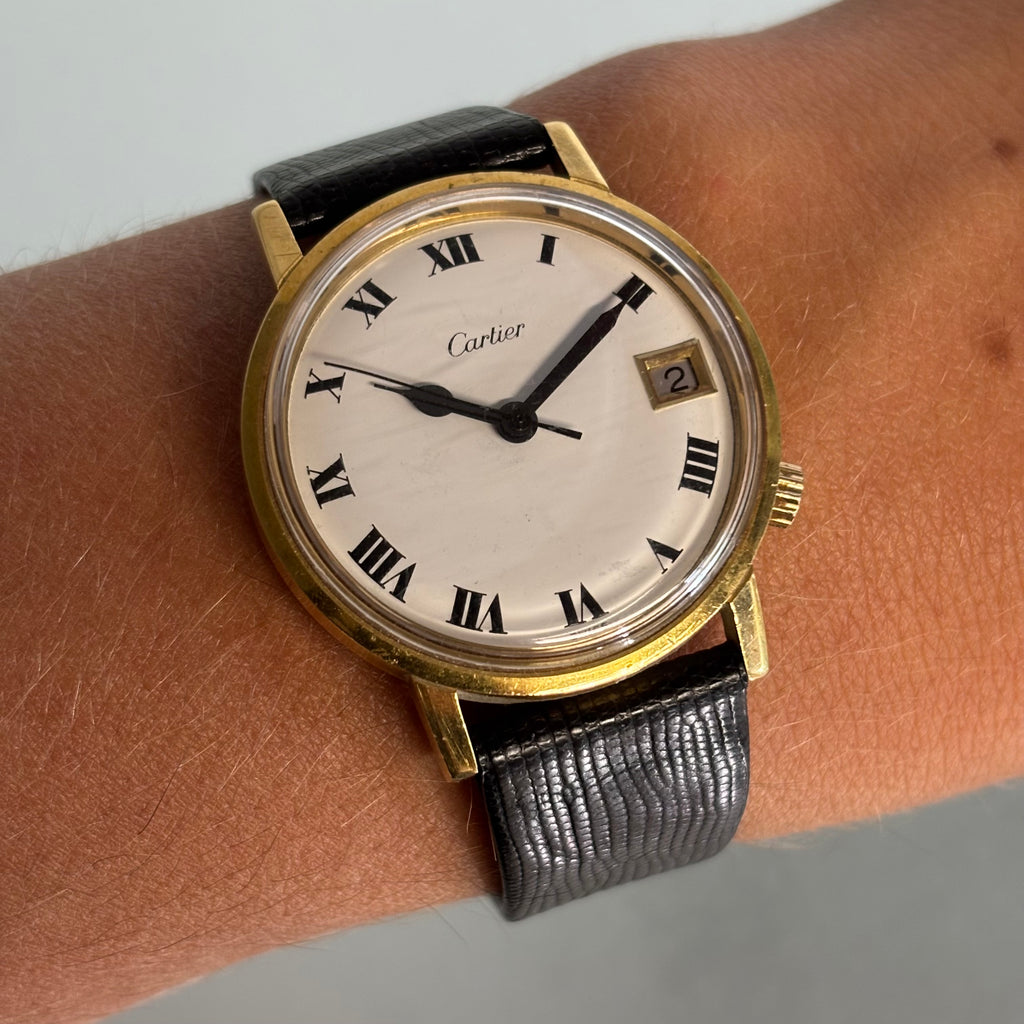 Bulova Aucutron Cartier signed 18k