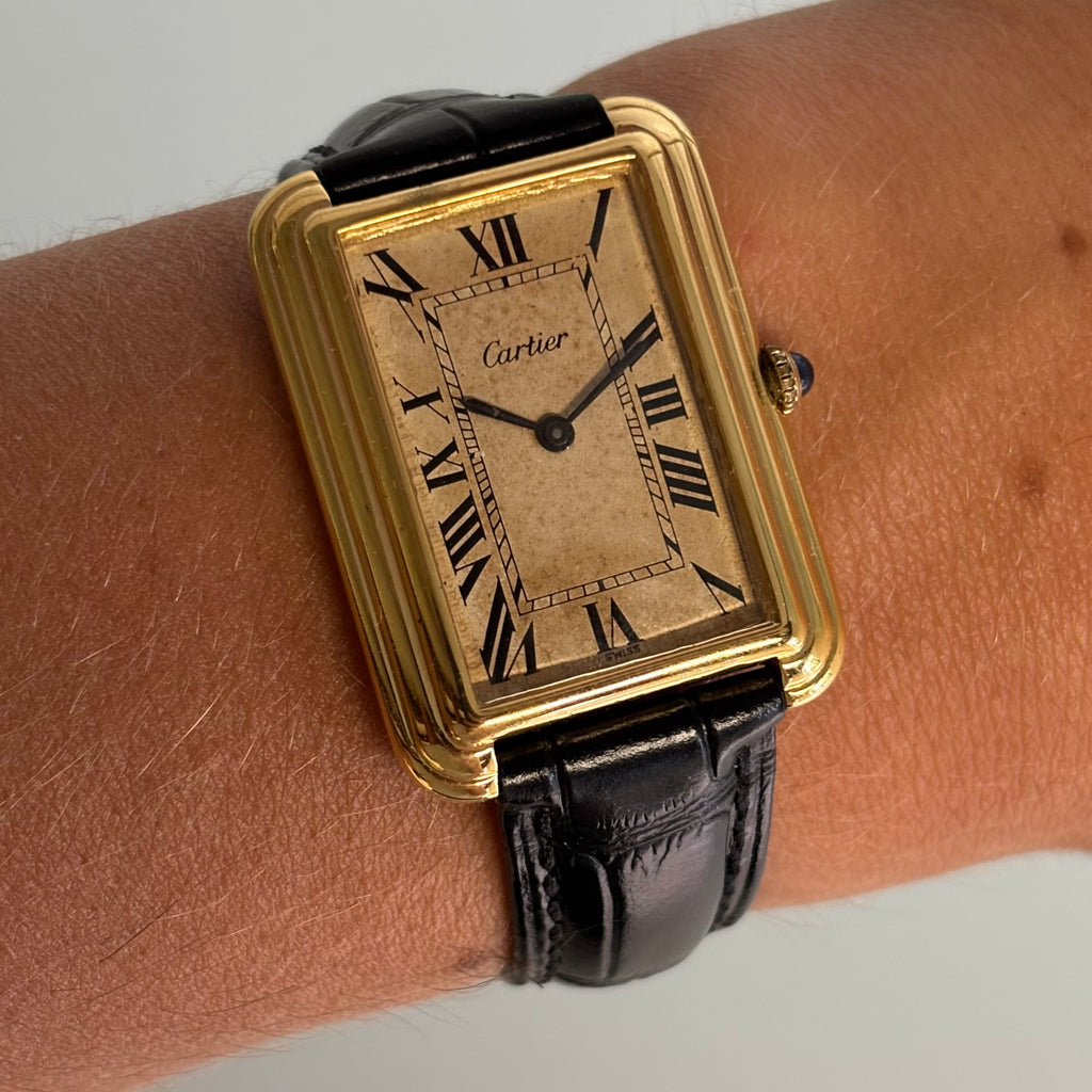 Cartier Stepped Tank full set