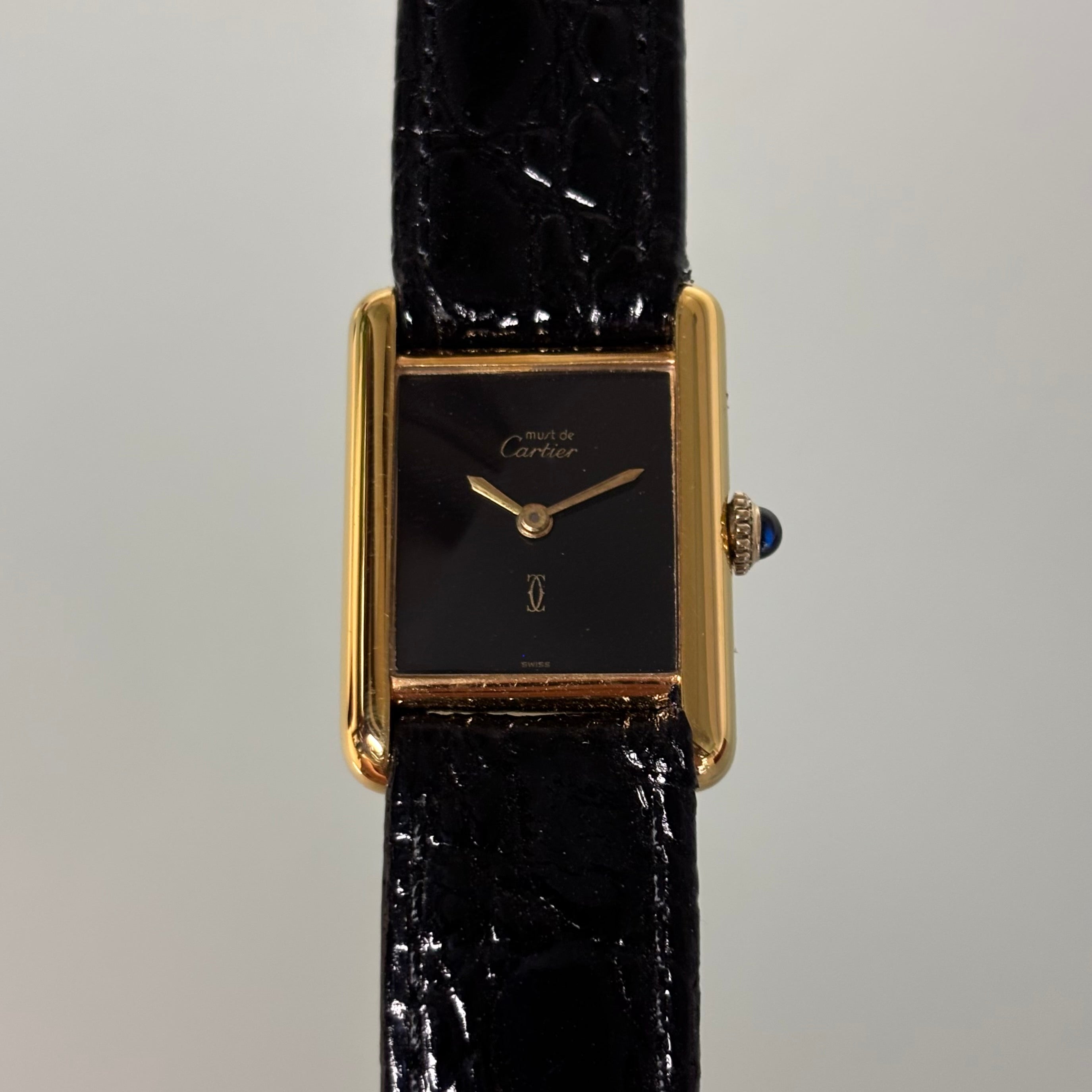 Cartier Tank PM with Black lacquer dial