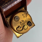 Cartier × Angelus Travel Clock – Vintage Leather-Cased Timepiece