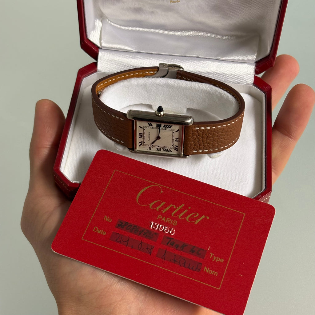 Cartier Tank Ref. 78086 White Gold Vintage Watch – Full Set