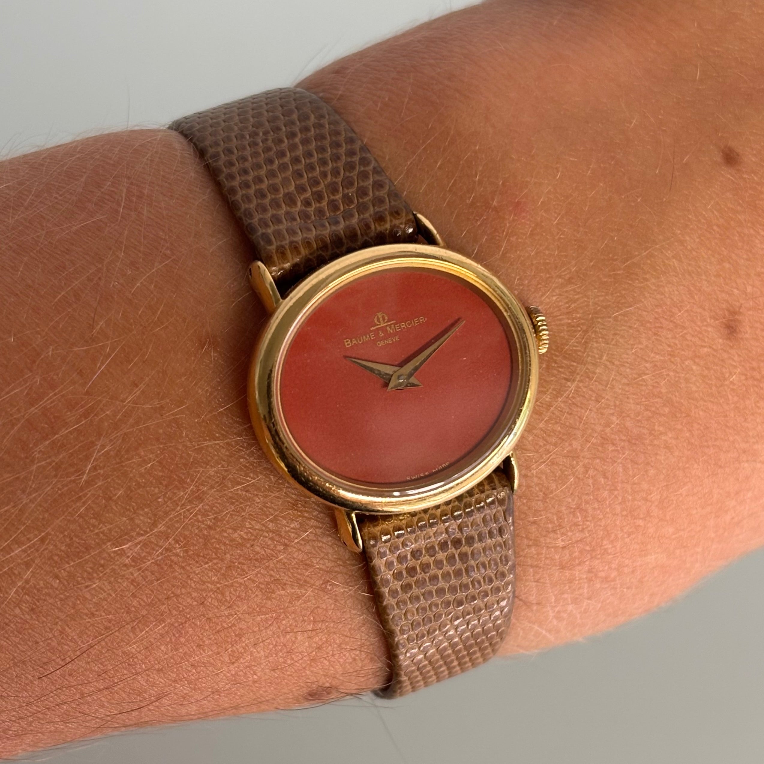 Baume & Mercier 18k with Coral dial