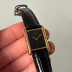 Cartier Tank GM black dial with original buckle