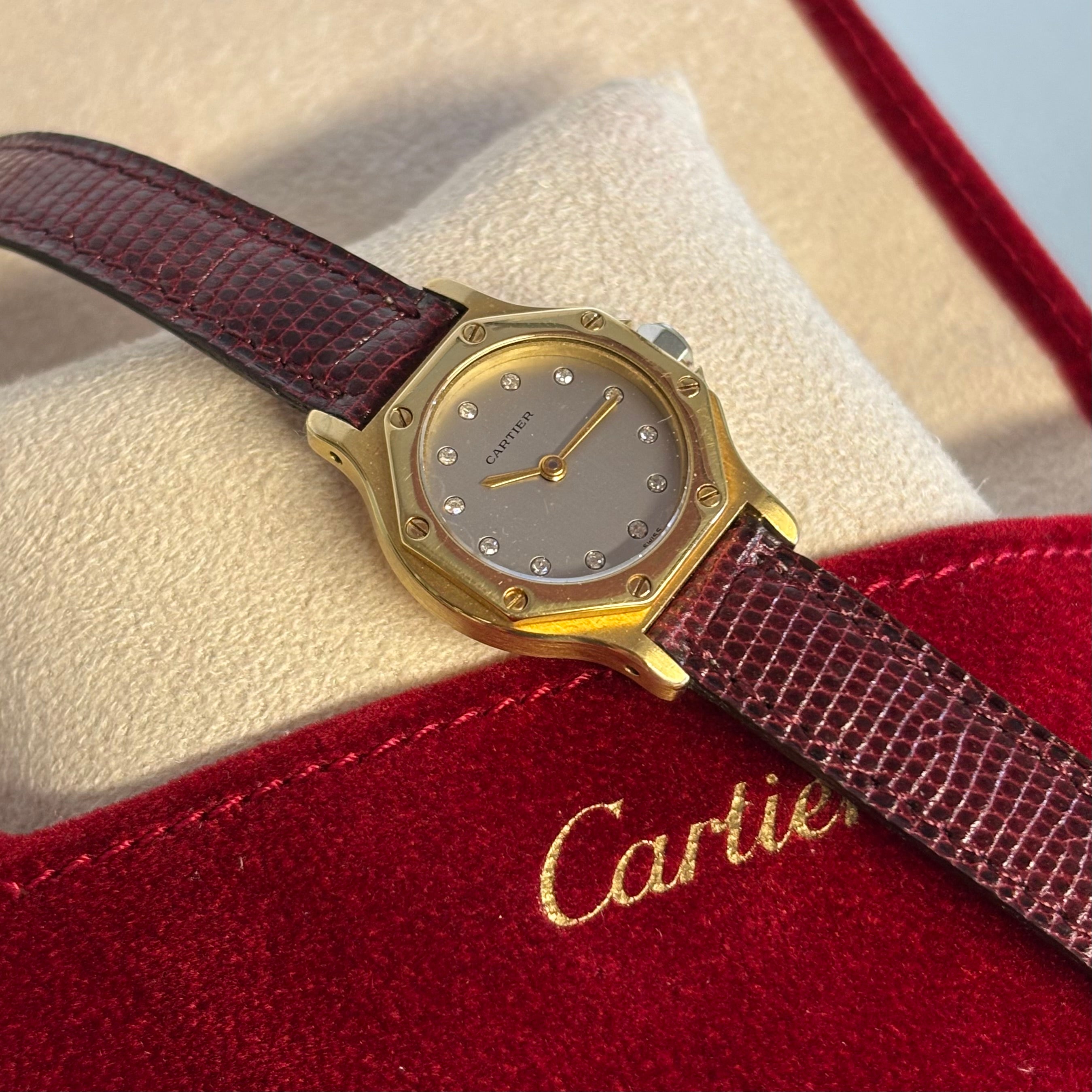 Cartier 18k Santos Octagon PM