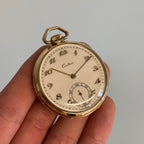 Cartier × Movado Pocket Watch – 14K Gold Vintage Timepiece