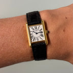 Cartier tank PM Opaline dial quartz