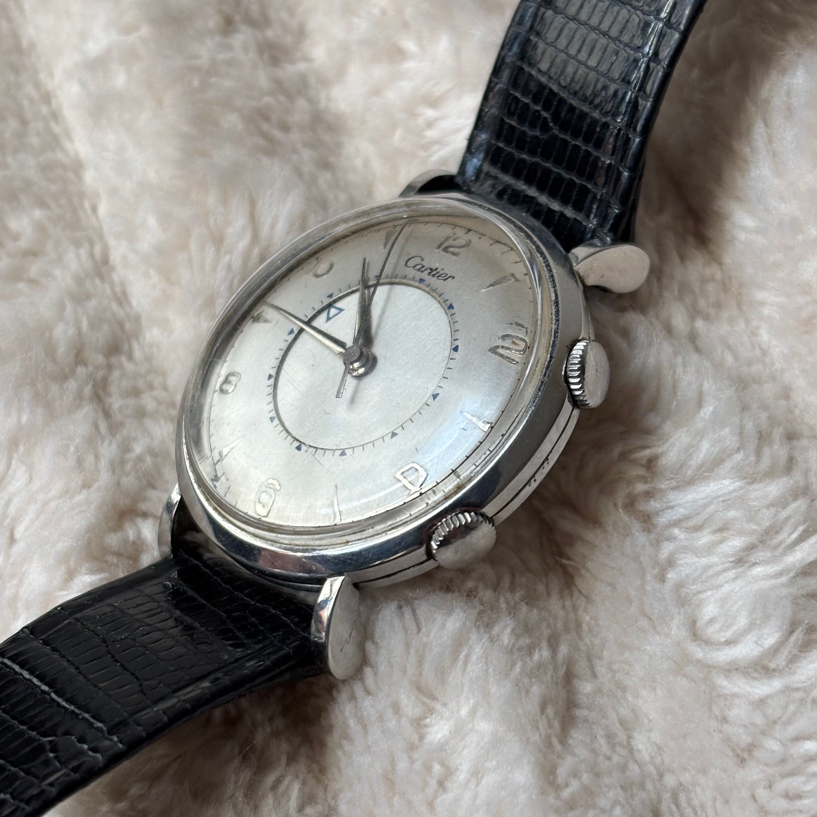 Cartier Memovox Jaeger-LeCoultre Steel Vintage Watch