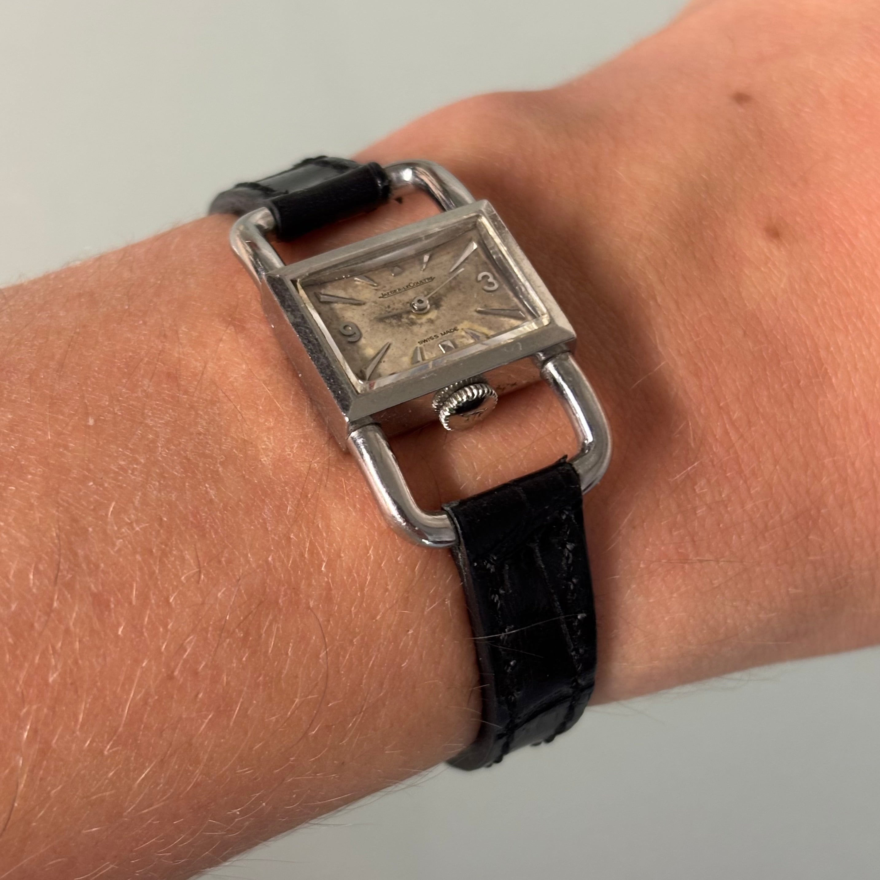 Jaeger LeCoultre vintage steel Etrier