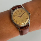 Cartier × Movado Wristwatch – Steel Case, Patina Dial