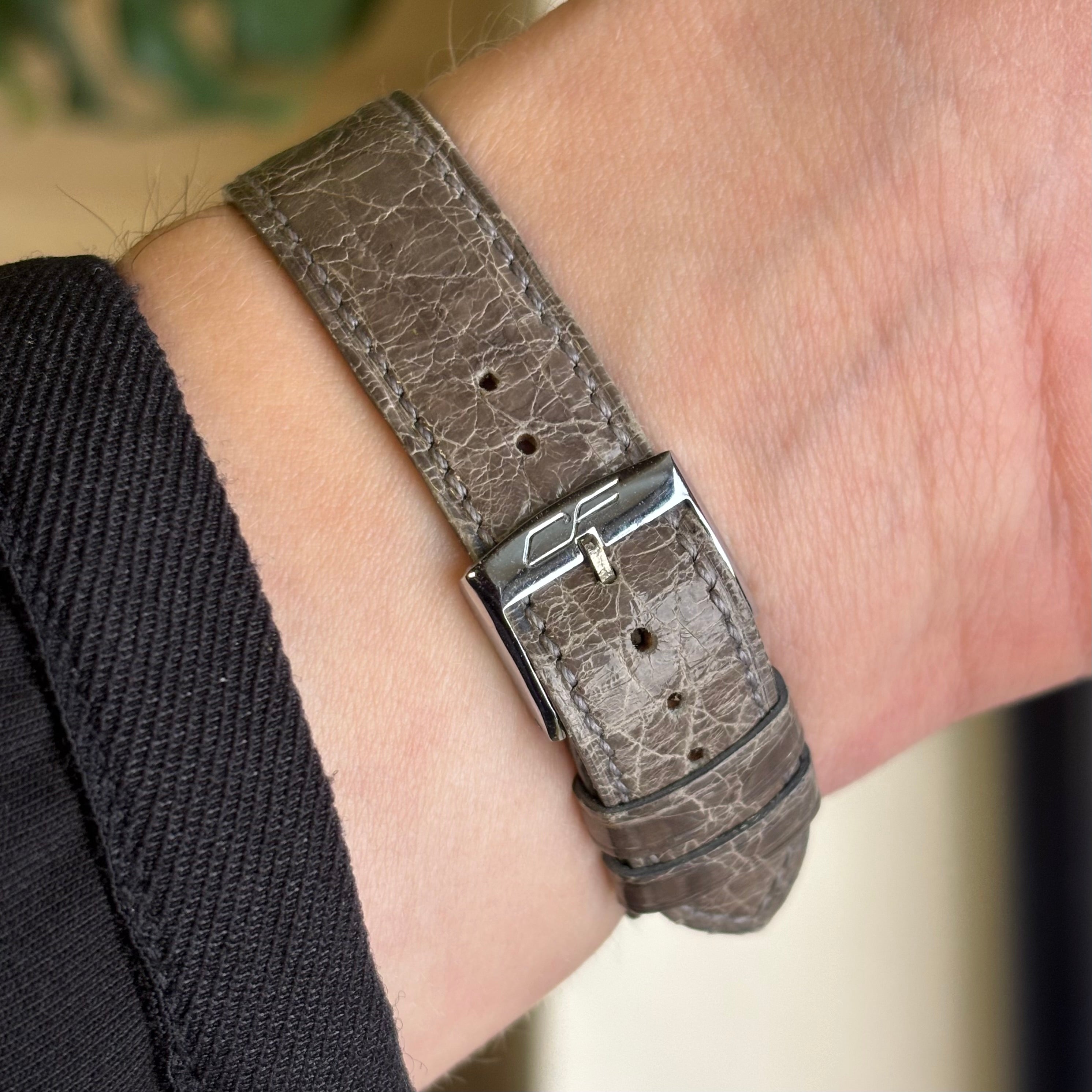 Alexis Barthelay Tank XL – Oversized Silver Case with Grey Strap