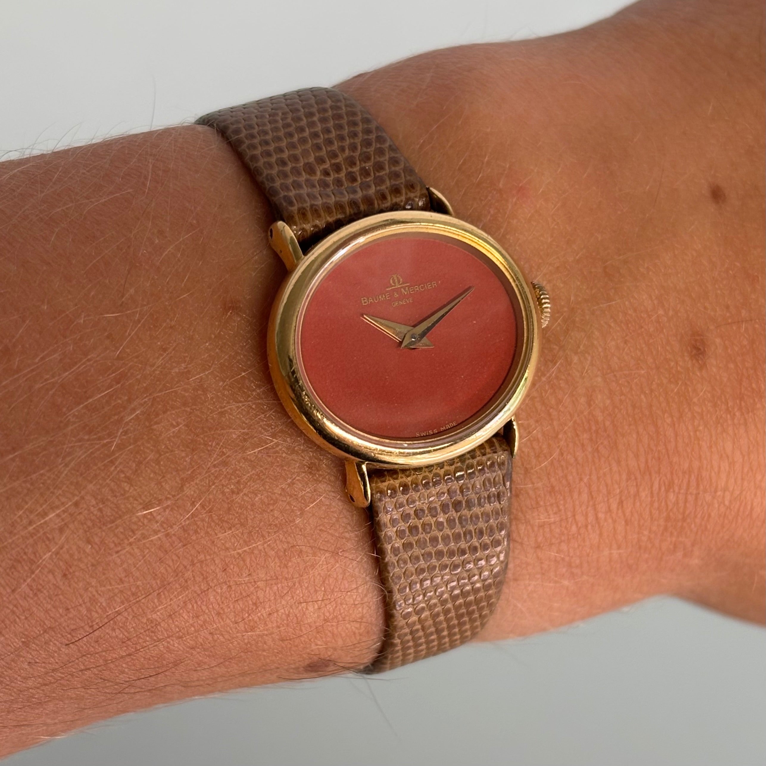 Baume & Mercier 18k with Coral dial