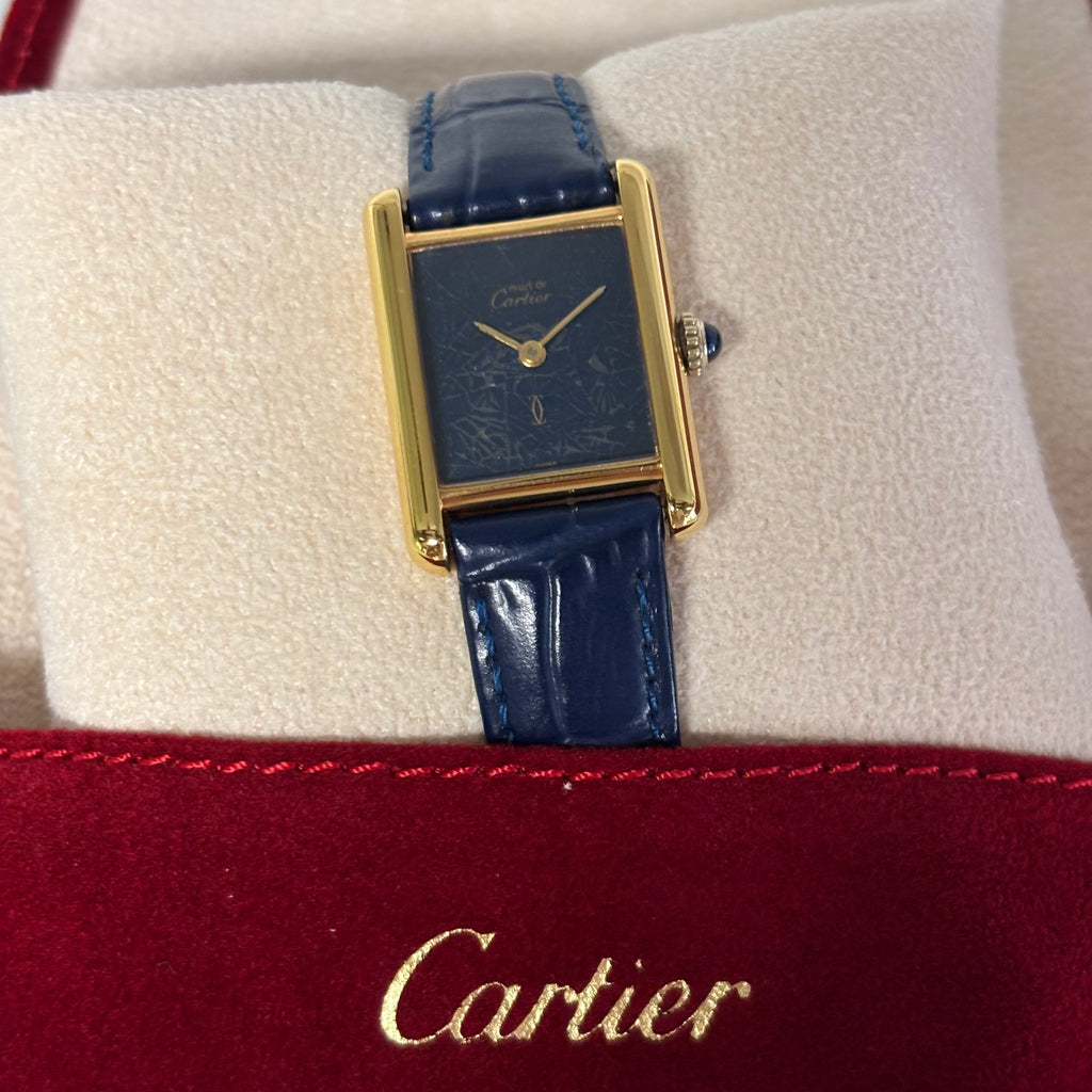 Cartier Tank PM Lapis spider dial