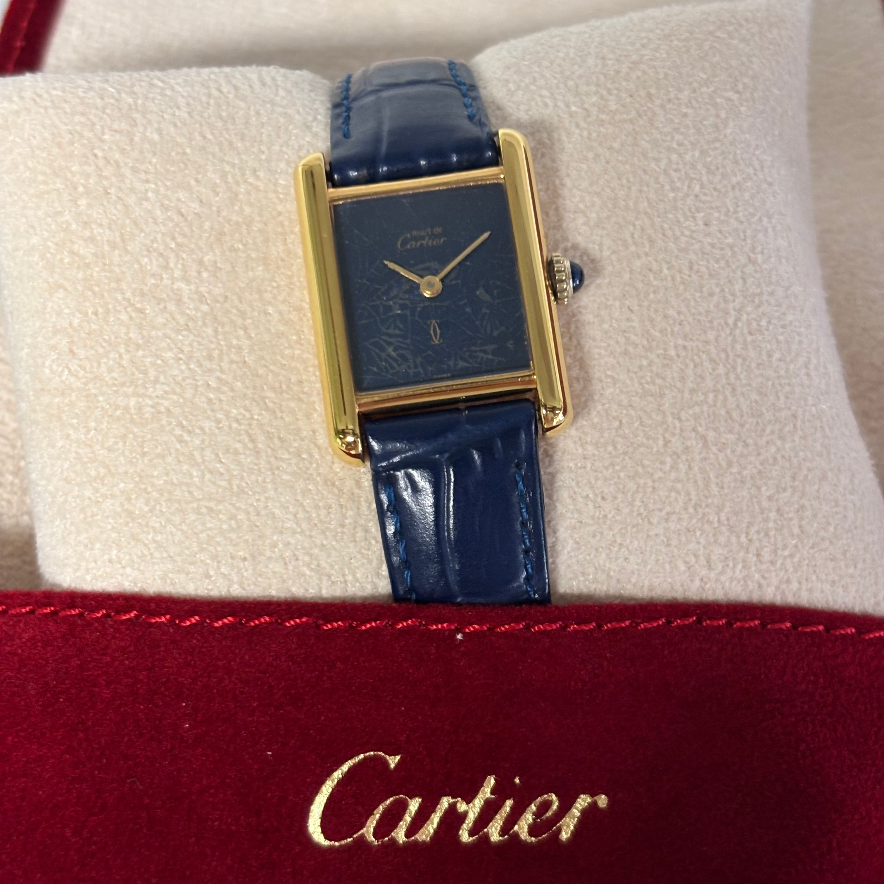 Cartier Tank PM Lapis spider dial