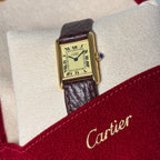 Cartier Tank champagne PM with original buckle