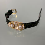 Jaeger Unique shaped yellow gold & pearl case