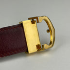 Must de Cartier Belt – Bordeaux Leather with Gold-Tone Buckle