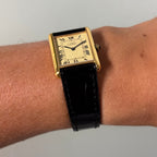 Cartier tank GM lemon Roman numeral dial