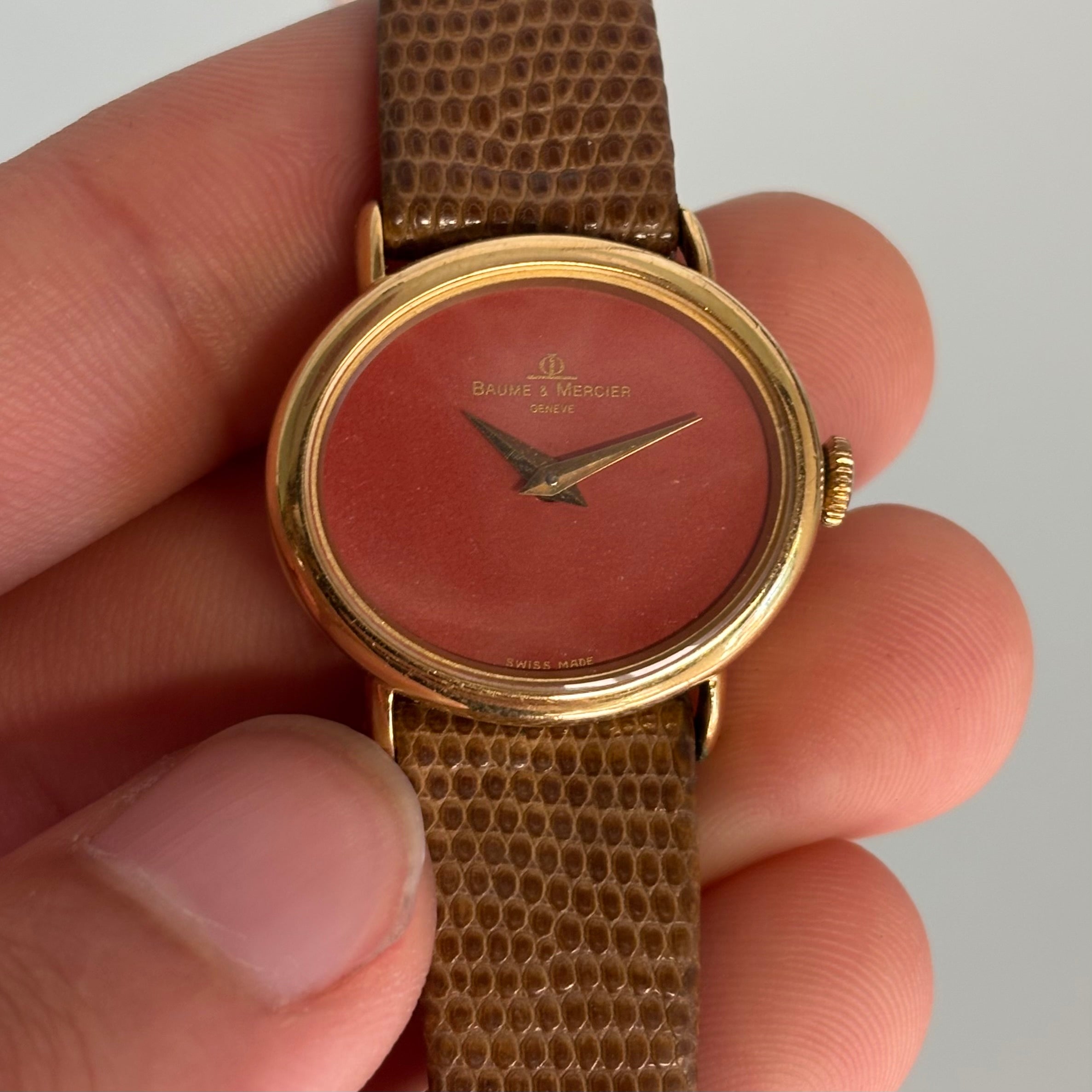 Baume & Mercier 18k with Coral dial