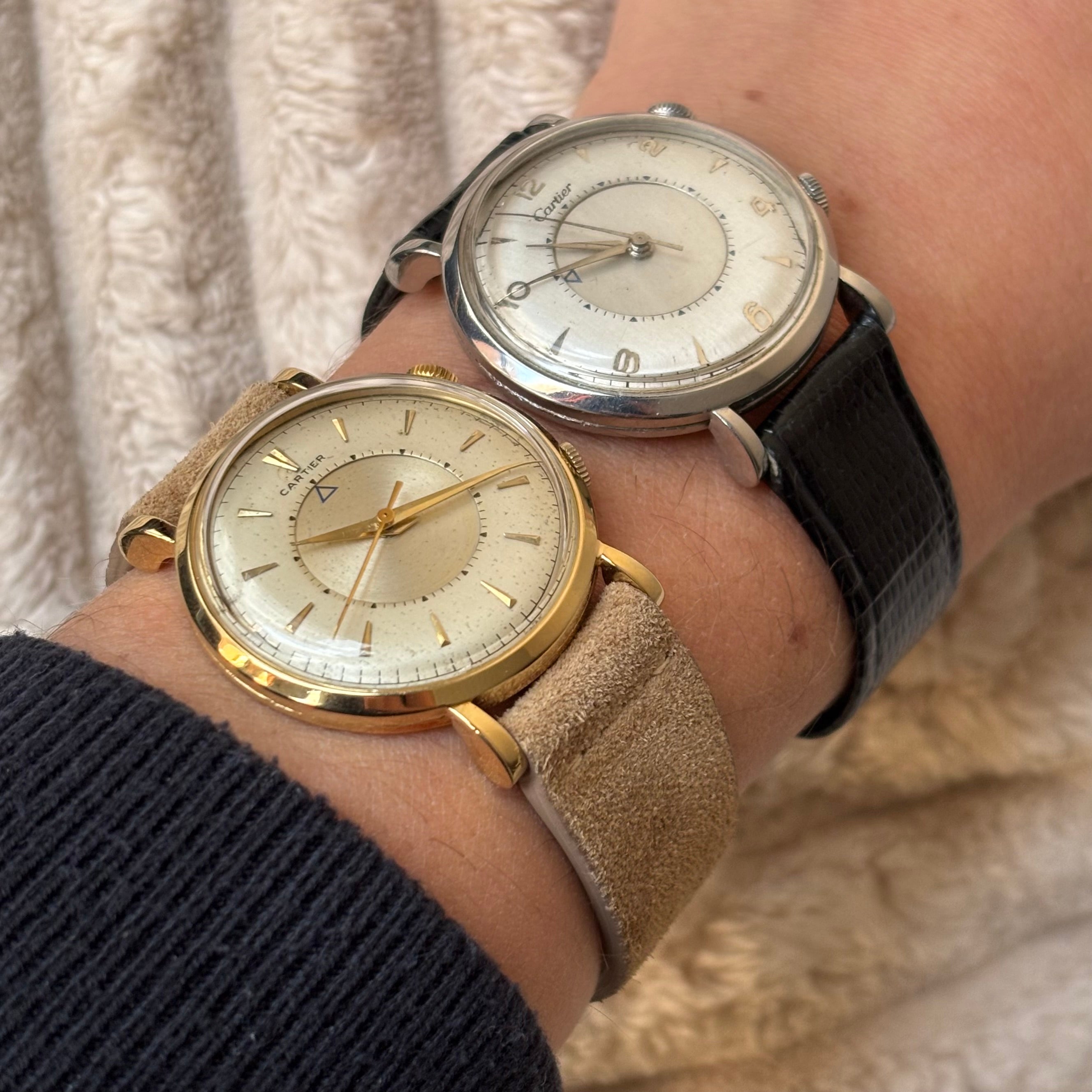 Cartier Memovox Jaeger-LeCoultre Steel Vintage Watch