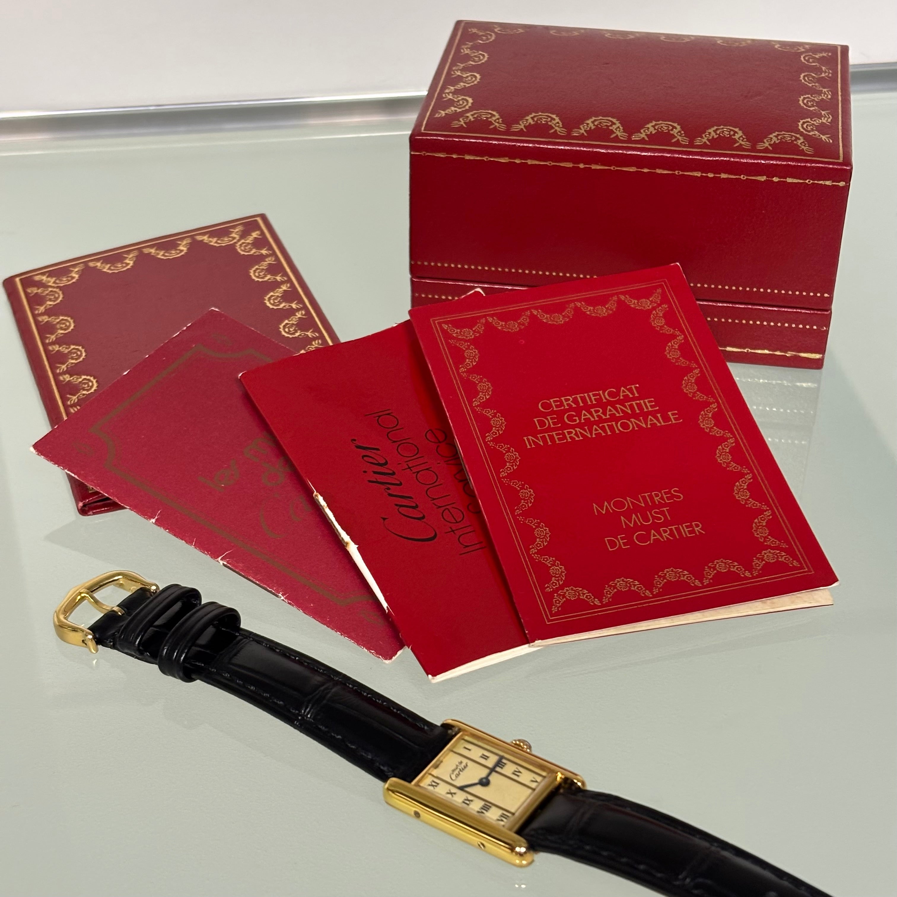Cartier Tank PM Roman Full Set