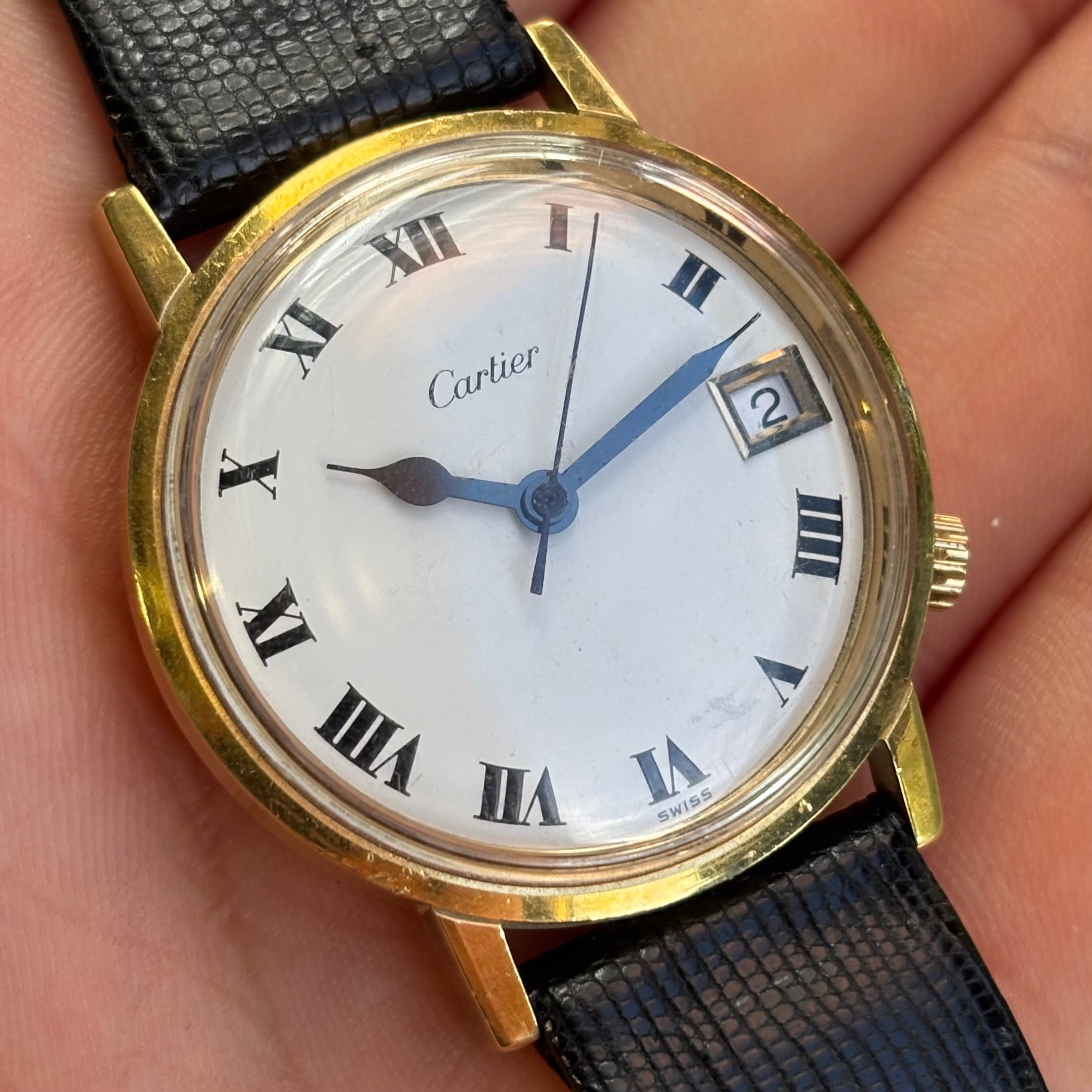 Bulova Aucutron Cartier signed 18k