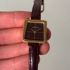 Longines square ladies burgundy