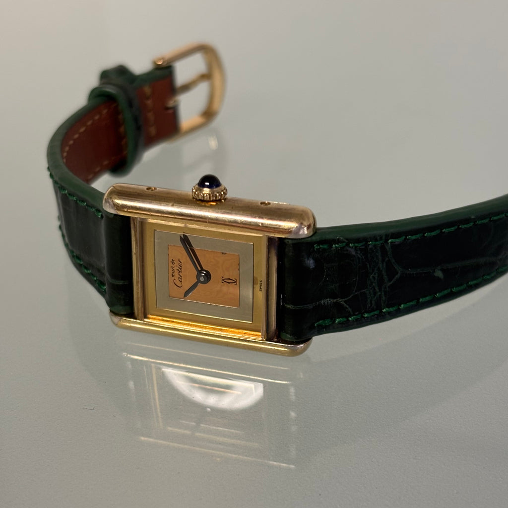 Cartier Tank PM with TriColor mirror dial