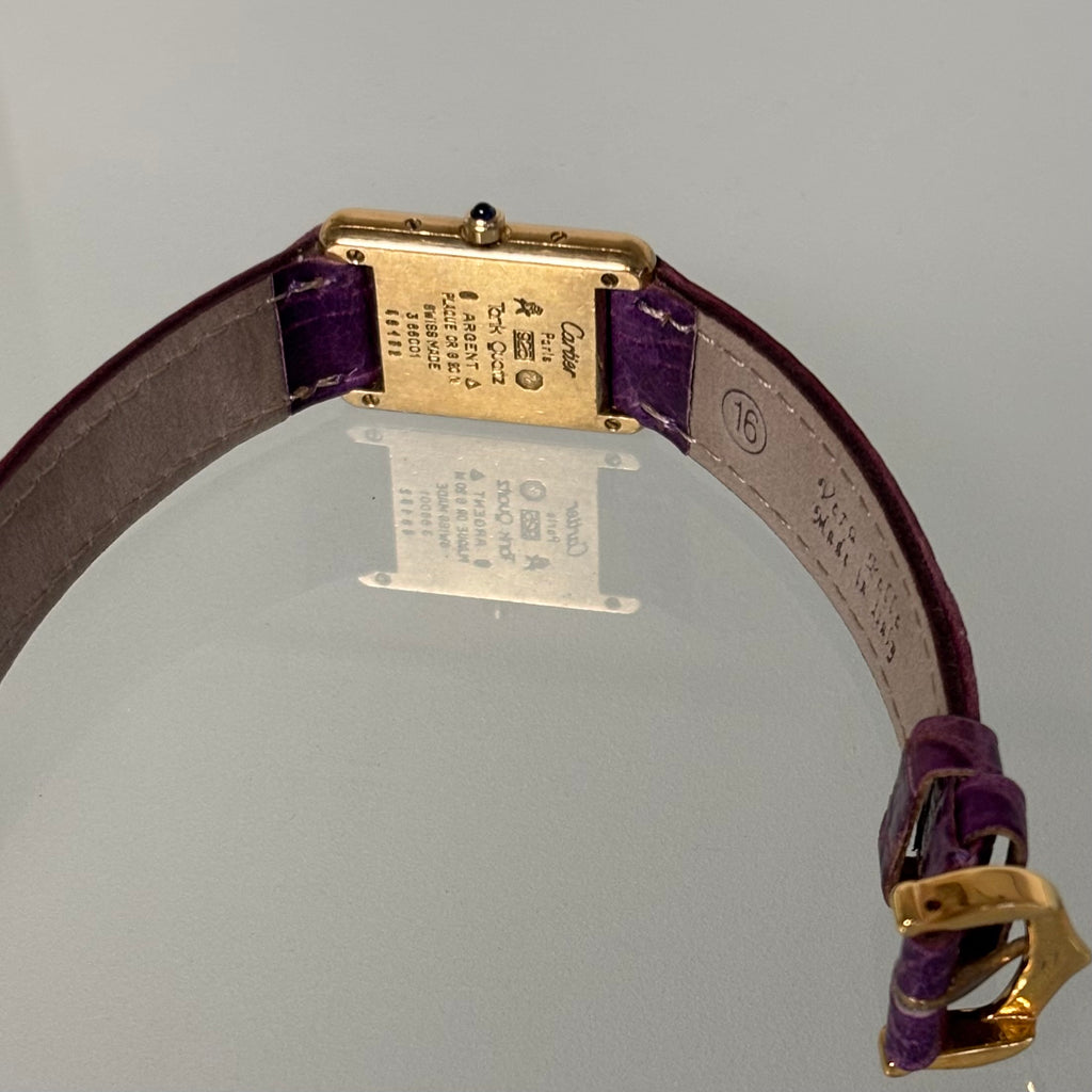 Cartier Tank Champagne PM with original buckle