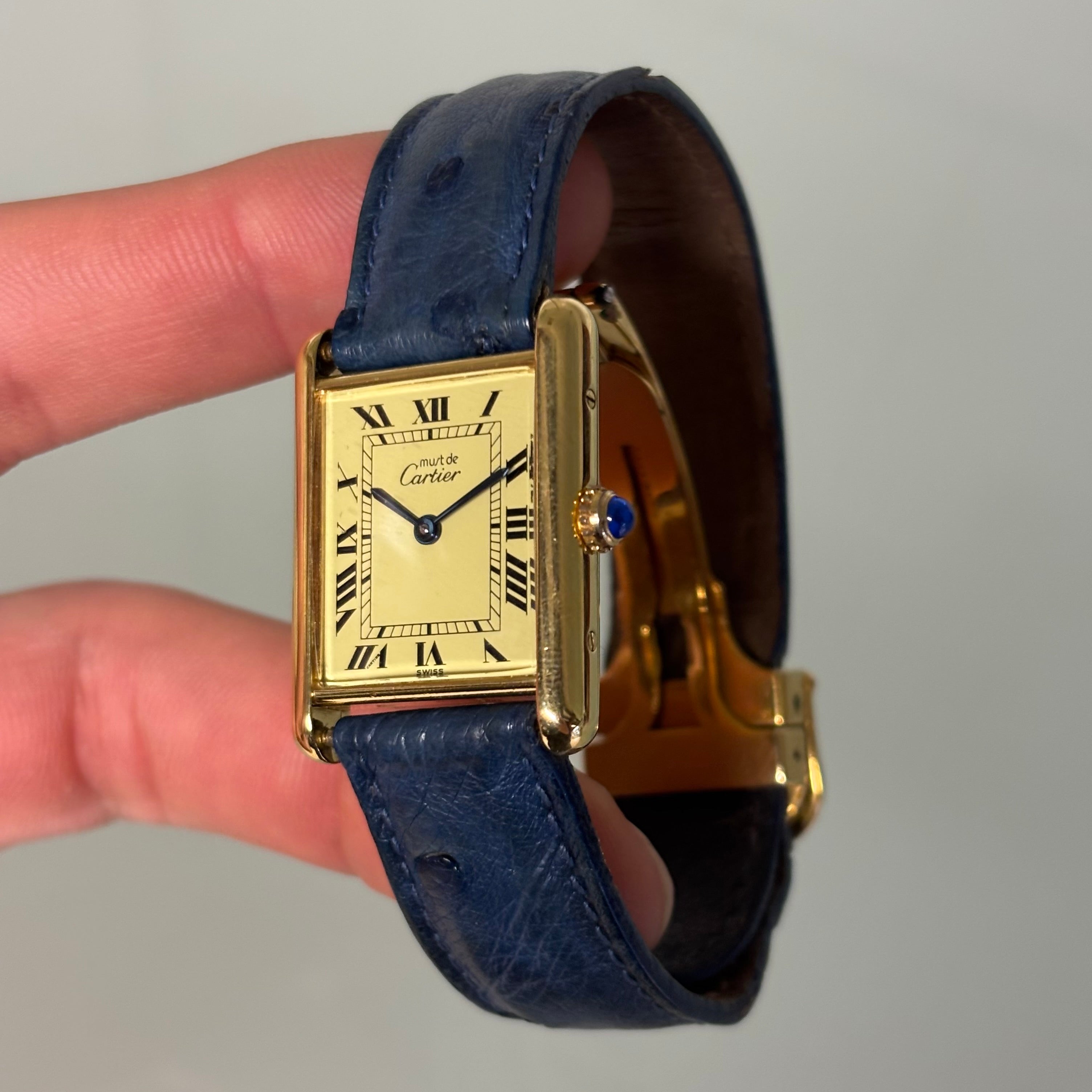 Cartier Tank GM with original strap & clasp