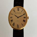 Alexis Barthelay Oval Wristwatch – Frojo Signed Dial, 18K Gold