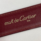 Must de Cartier Belt – Bordeaux Leather with Gold-Tone Buckle