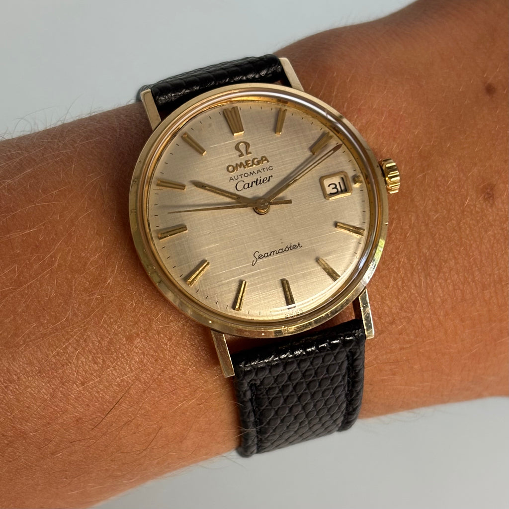 Cartier x Omega Seamaster Linen dial