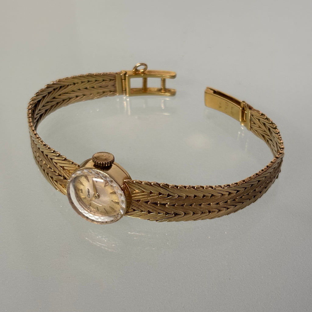 Cartier Girard Perregaux 14k gold braceletwatch