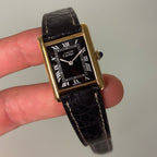 Cartier Tank GM black dial with buckle