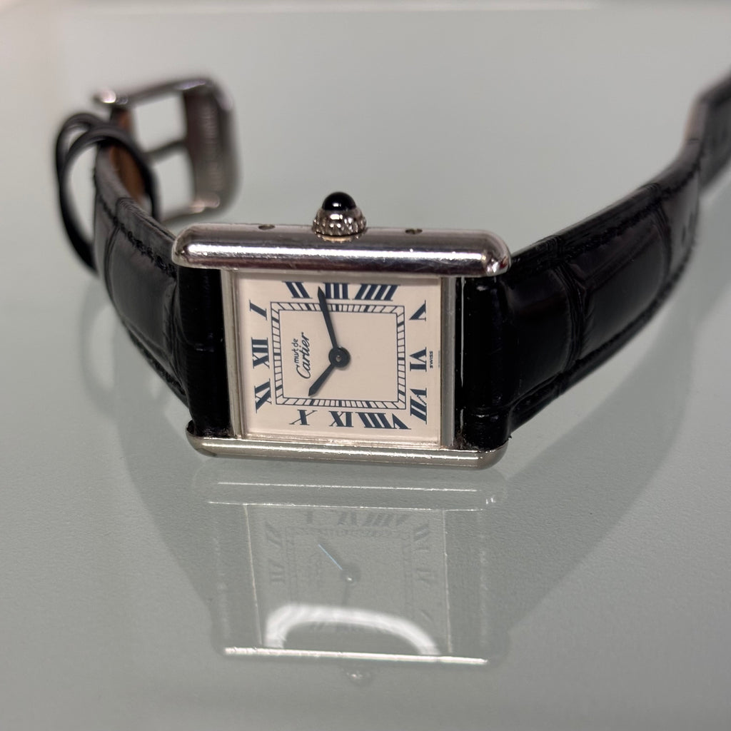 Cartier Tank PM Silver Full Set